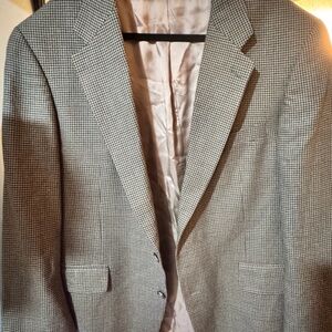 Classic Chaps Ralph Lauren Men's Black Blazer (Size 44 R) - Wool/Silk Blend